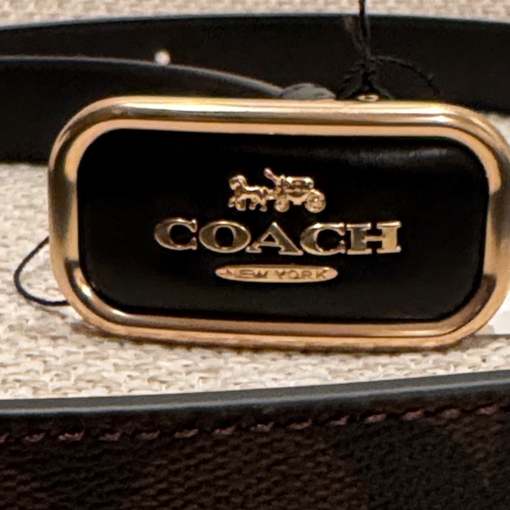 Coach Black Belt with Gold Buckle